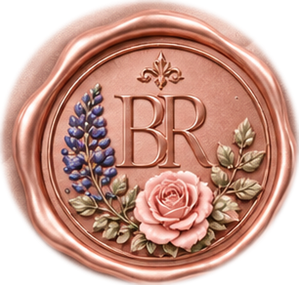 Bluebonnets & Roses Book Society rose-gold wax seal